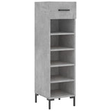 Shoe Cabinet Concrete Grey 30x35x105 cm Engineered Wood 829680