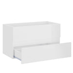 ZNTS Sink Cabinet High Gloss White 80x38.5x45 cm Engineered Wood 804752