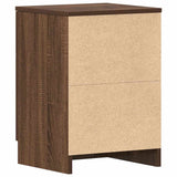 Bedside Cabinet Brown Oak 38x35x56 cm Engineered Wood 815325