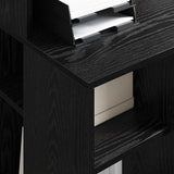 Desk with Shelf Black Oak 90 x 48 x 101.5 cm Engineered Wood 869523