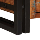 Bookshelf with Doors Brown Solid Reclaimed Wood and Metal 4104771