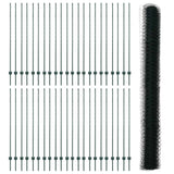 Welded Wire Fence 100 x 1.5 m PVC-Coated Steel Green 3336800