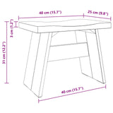 Stool Natural 40 x 25 x 31 cm Mahogany Wood 42012397