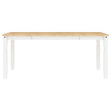 7 Piece Dining Set PANAMA White Solid Wood Pine 3345214