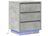 Bedside Cabinet Concrete Grey 39 x 34.5 x 65 cm Engineered wood 869629