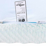 Mattress Topper White and Green 90 x 200 x 6 cm Jaquard Fabric 4106146