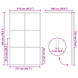 Walk-in Shower Wall with Clear ESG Glass 115x195 cm Black 151026