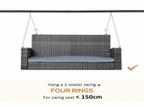 Steel Frame Multi-Swing Seat Frame - Black T3398P325323