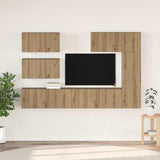 TV Cabinet Set Wall-mounted 6 pcs Artisan Oak Engineered Wood 3393266