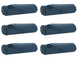 Throw Blankets 6 pcs Navy Blue 170 x 130 cm Fleece 42017061