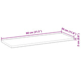Floating Shelves 4 pcs 80x30x2 cm Oil Finished Solid Wood Acacia 3279534
