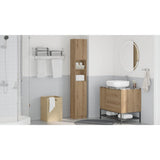 Bathroom Cabinet Artisan Oak 32x25.5x190 cm Engineered Wood 856049