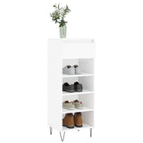 Shoe Cabinet High Gloss White 40x36x105 cm Engineered Wood 831462