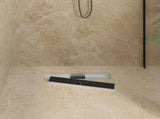 Shower Drain with Glass Cover Black 50 cm Stainless Steel 304 42015949