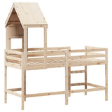 Loft Bed with Ladder and Roof without Mattress 90x190 cm Single 3282032