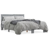 Bed Frame without Mattress Grey Sonoma 140x190 cm 3280215