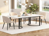 140 x 80cm Dining Table,, Kitchen Table, Metal Frame Rectangular Dining Table in WF321820AAS