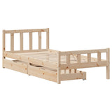Bed Frame without Mattress 90x190 cm Single Solid Wood Pine 3301565