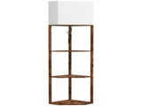 Corner Floor Light, with Shelves - Wood-Effect T3398P425160