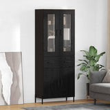 Highboard Black Oak 69.5 x 34 x 180 cm Engineered Wood 3416106