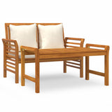 Garden Lounge Set Cream White Solid Acacia wood 2-seater 312141