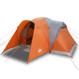 Family Tent Dome 6-Person Grey and Orange Waterproof 4009463