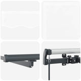 Retractable Awning Manual White 400 x 350 cm Fabric 3330796