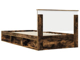 Bed Frame with Headboard Smoked Oak 90 x 200 cm Solid Pine Wood 3409412