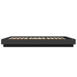 ZNTS Bed Frame without Mattress Black 120x190 cm Small Double 3281232