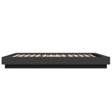 ZNTS Bed Frame without Mattress Black 120x190 cm Small Double 3281232