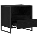 Bedside Table 2 pcs Black Oak 50 x 39.5 x 50 cm Engineered Wood 886667