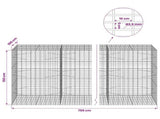 Gabion with 3.5 mm Wire and 5x10 cm Mesh 700x100x150 cm 3462944
