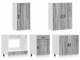 Kitchen Unit PORTO 5 pcs Grey Sonoma Engineered Wood 3438291
