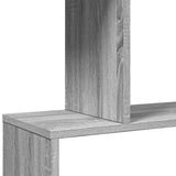 Room Divider Bookcase 4-Tier Grey Sonoma 70x24x129 cm Engineered Wood 858107