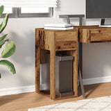 Computer Tower Stand with Drawer Old Wood 30x44x74 cm 858738