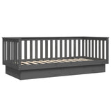 Day Bed without Mattress Grey 100x200 cm Solid Wood Pine 821571