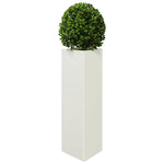 ZNTS Garden Planters 2 pcs White Triangular 30x26x75 cm Steel 851146