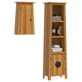 2 Piece Bathroom Furniture Set Solid Wood Pine 3223460