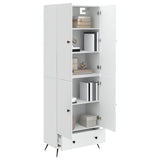 Cabinet Set 2 pcs High Gloss White Engineered Wood 3416857