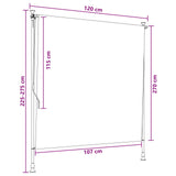 Outdoor Roller Blind Black 120 x 270 cm 42037122