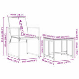 Garden Dining Set 15 pcs Black Steel 3335866