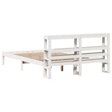 Bed Frame without Mattress White 140x200 cm Solid Wood Pine 3305723