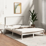 Bed Frame without Mattress White 120x200 cm Solid Wood Pine 3104799