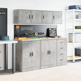 Garage Wall Cabinets 2 pcs Concrete Grey Engineered Wood 860632