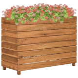 Raised Bed 100x40x72 cm Recycled Teak Wood and Steel 47428