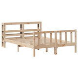 Bed Frame without Mattress 150x200 cm King Size Solid Wood Pine 3305763