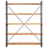 5-Tier Bookcase 140x30x180 cm Solid Acacia Wood 286586