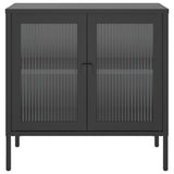 Sideboard Black 70x35x70 cm Glass and Steel 353001