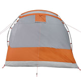 Camping Tent Tunnel 4-Person Grey and Orange Waterproof 4009412