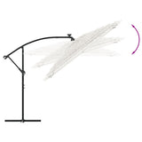 Garden Parasol with Steel Pole White 246x246x230 cm 4005077